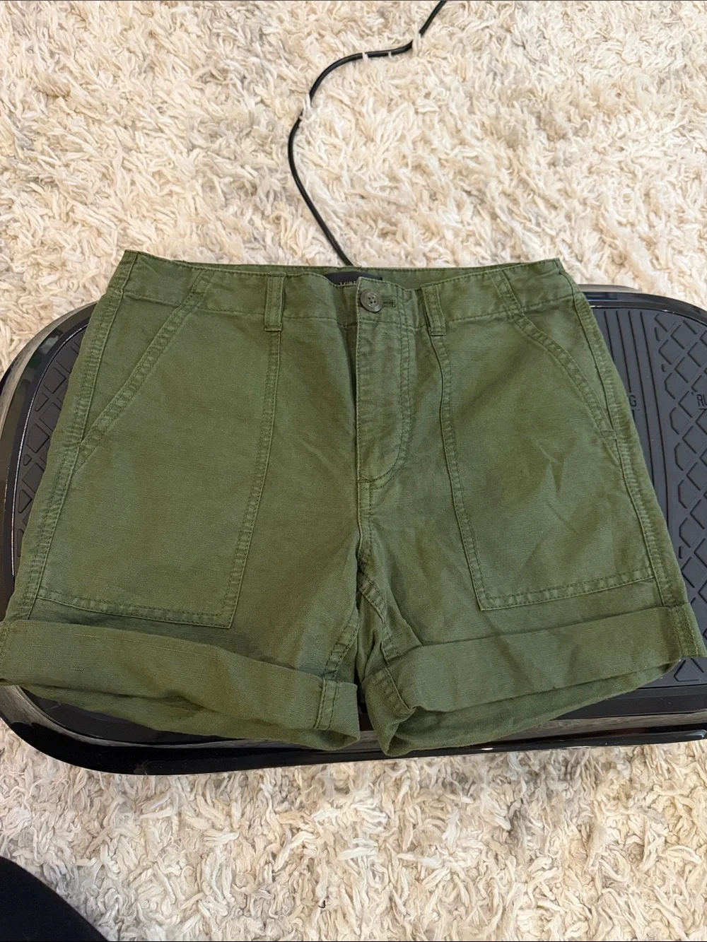 J. Crew Olive Utility Roll-Up Cargo Shorts